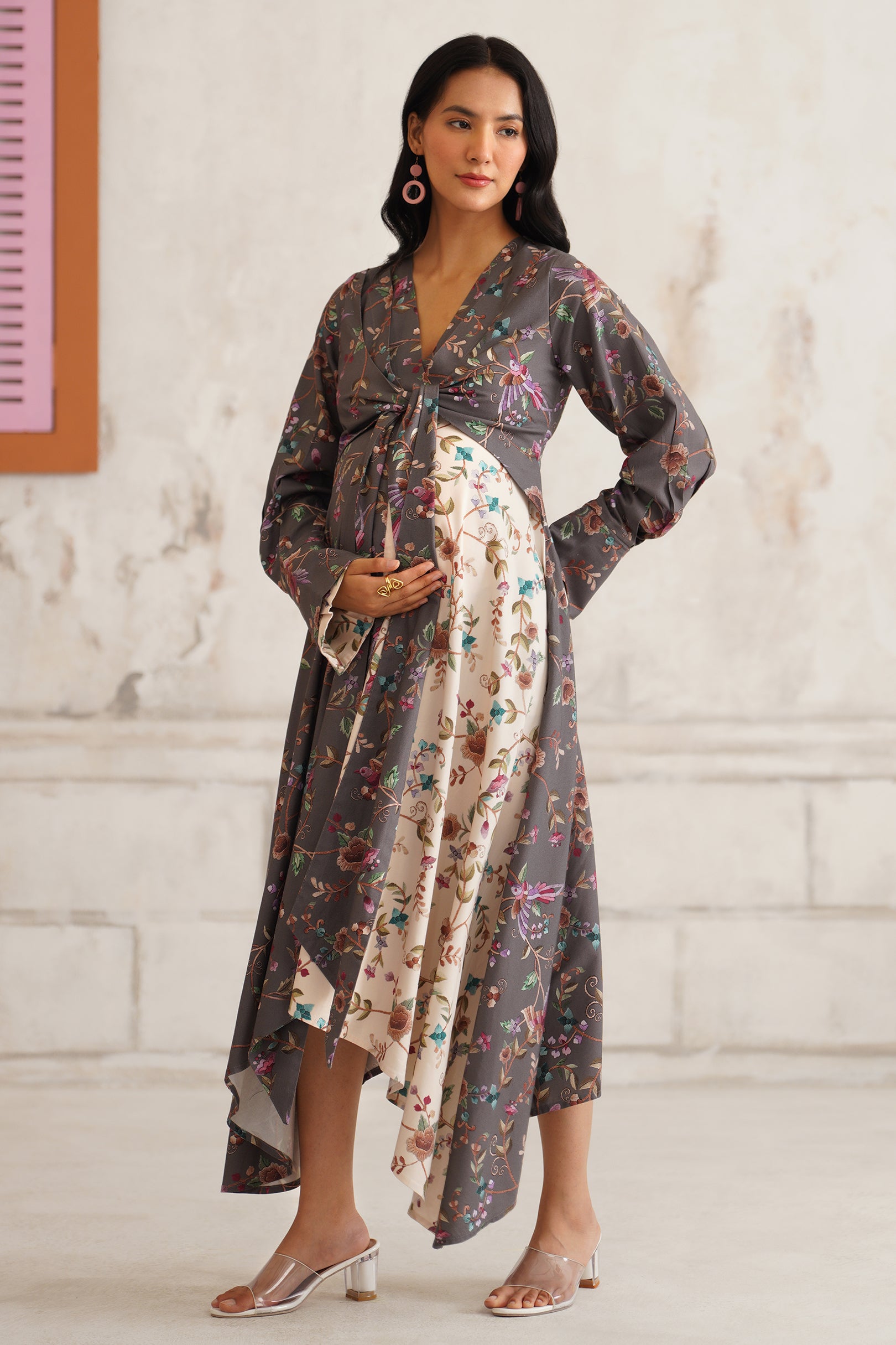 Islene Asymmetric Maternity Dress