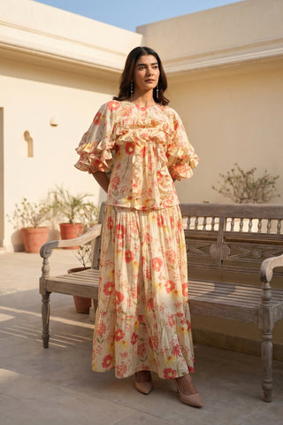 Poppy Bloom Ruffled Set