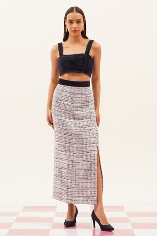 Kyna Tweed Maxi Skirt