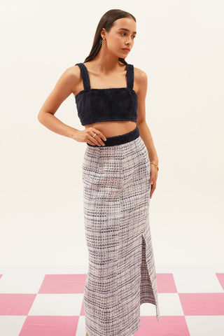 Kyna Tweed Maxi Skirt