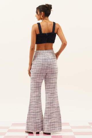 Aven Tweed Bell-bottom Pants