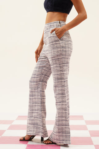 Aven Tweed Bell-bottom Pants